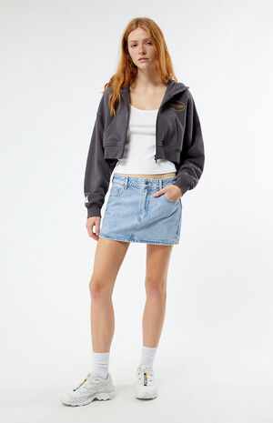 By PacSun Black Stamp Zip Up Hoodie image number 3