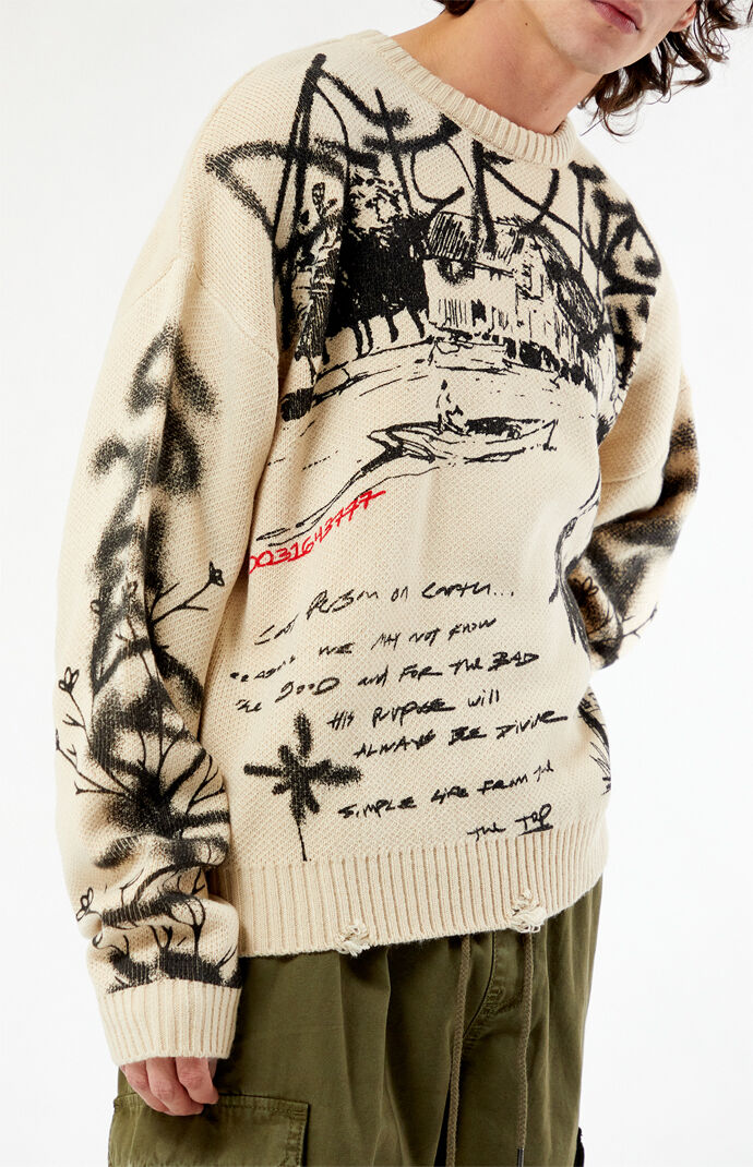 Pacsun scrap art hoodie outlet