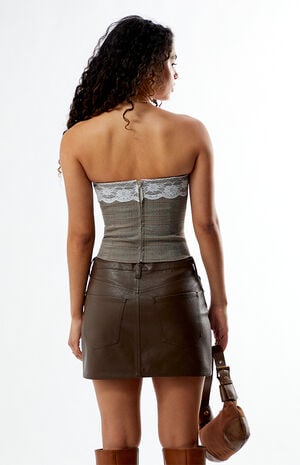 Plaid Strapless Corset image number 3