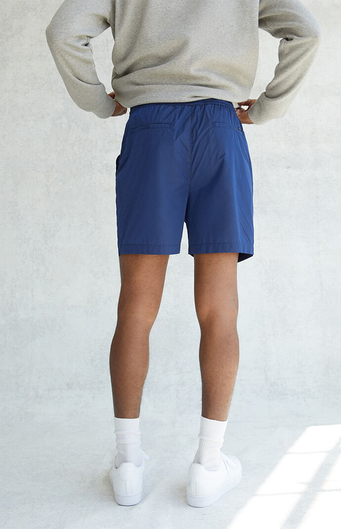 Blue Nylon Volley Shorts