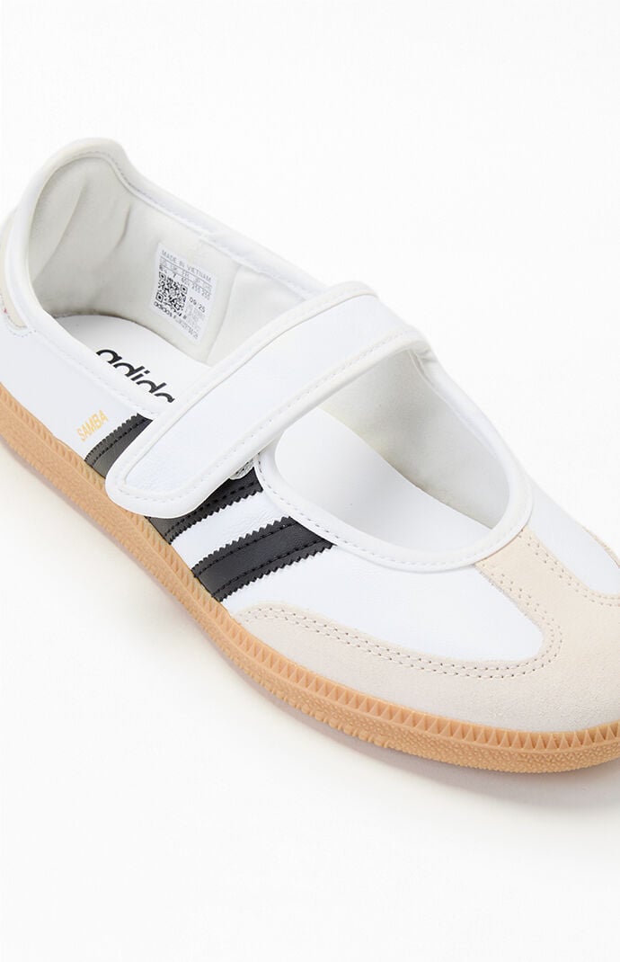 adidas Women's White & Black Samba Jane Sneakers