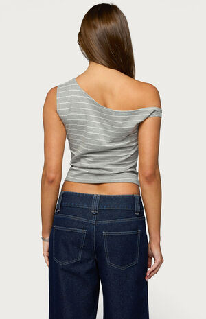 Keryn Striped Asymmetric Top image number 3