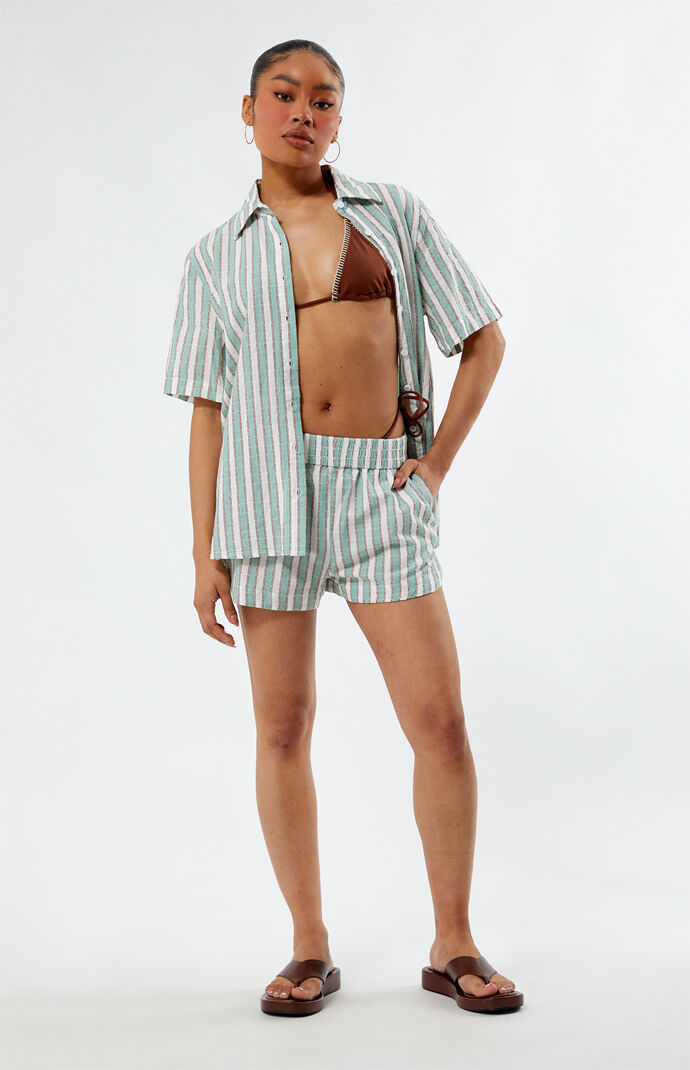 売れ筋商品|||リズム カットソー トップス レディース Joelene Short-Sleeve Shirt - Women's Sea Green Rhythm Joelene Short Sleeve Shirt | PacSun