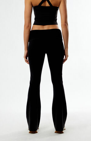 Active Fold-Over Waistband Flare Yoga Pants image number 3