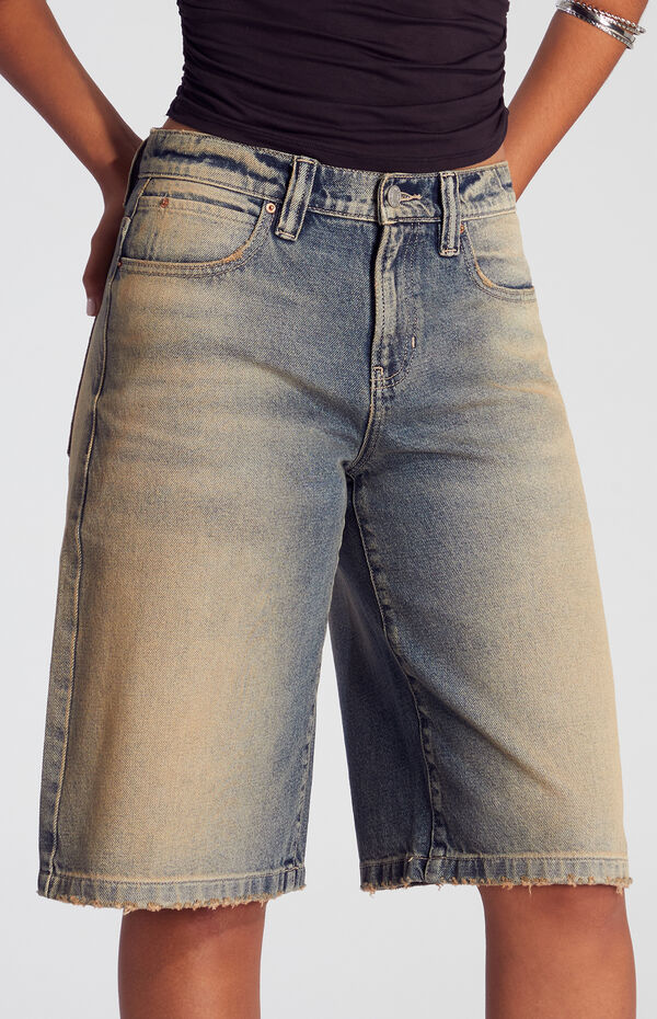Pacsun Medium Indigo Tinted Extreme Jorts