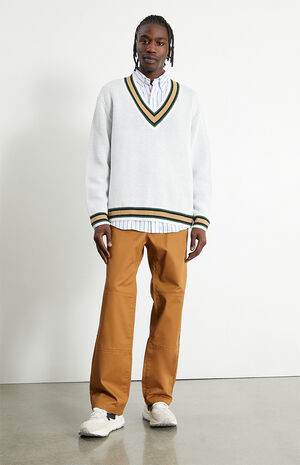 Tan Straight Loose Chino Pants image number 1