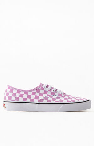 Purple Checkerboard Authentic Sneakers image number 2