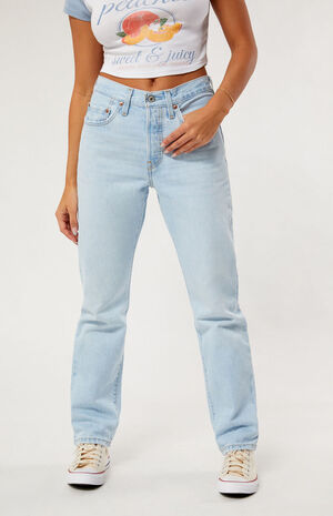 Ojai Light Indigo 501 Straight Leg Jeans image number 2