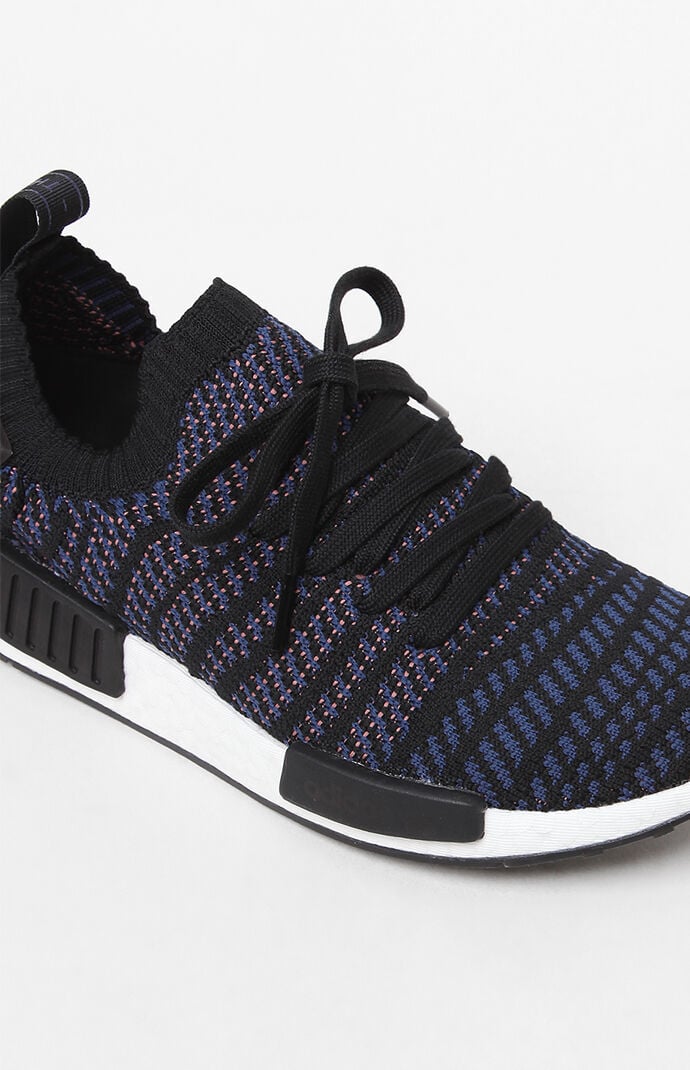 adidas women's black multi nmd_r1 stlt primeknit sneakers