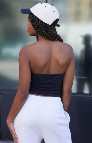 Black Amelia Cropped Tube Top image number 4