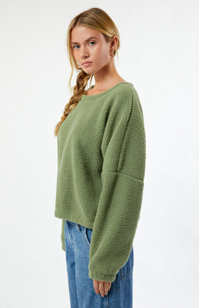 Rhythm Jyoti Reverse Sherpa Fleece Crew Neck Sweatshirt