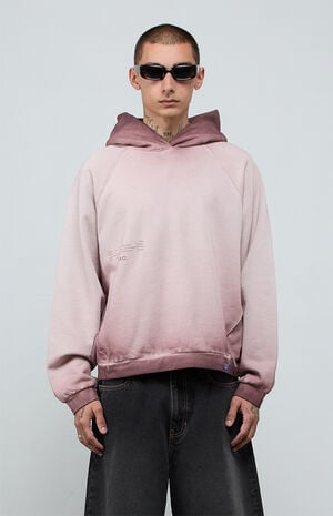 Taupe Rose Vintage Wash Heavyweight&nbsp;Raglan&nbsp;Oversized Fleece Hoodie image number 2