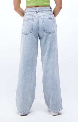 Eco Light Blue High Waisted Baggy Jeans Eco Light Blue High Waisted Baggy Jeans image number 3