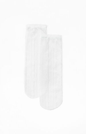 White Lace Crew Socks White Lace Crew Socks image number 3