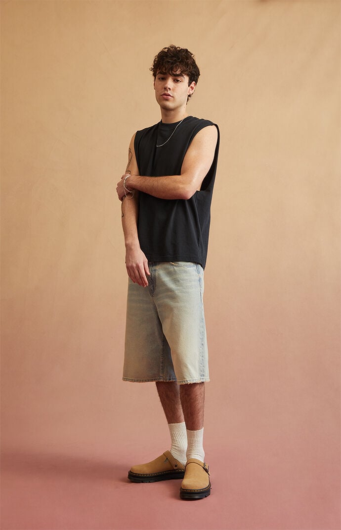 RARE DNM EDIT Light Blue Baggy Denim Shorts | PacSun