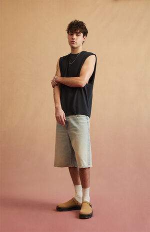Light Blue Baggy Denim Shorts