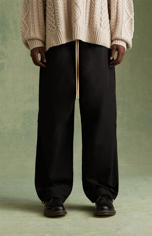 Jet Black Relaxed Trousers image number 2