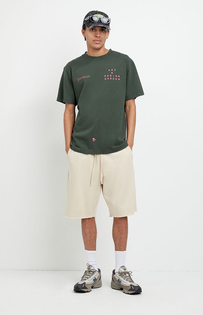 Pacsun Tan Fleece Volley Sweat Shorts