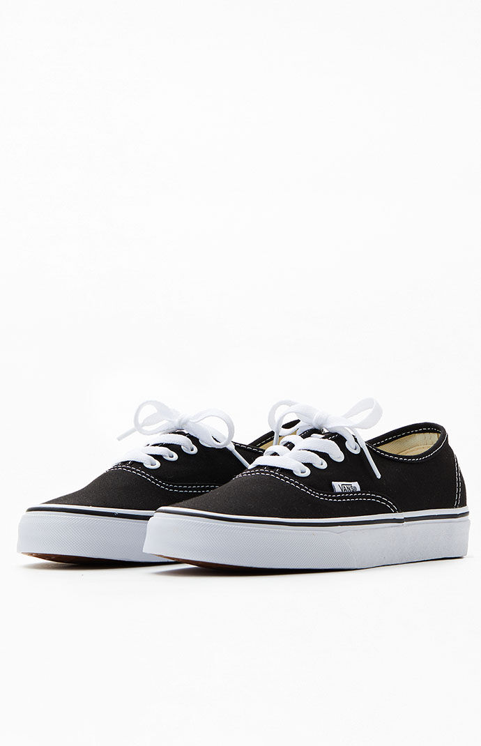 vans authentic black on black