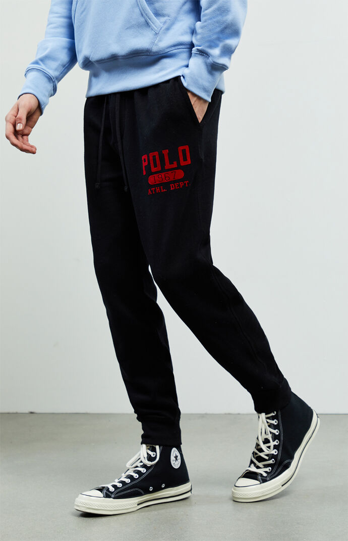 black polo sweatpants