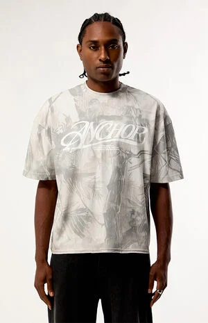 Anchor Camo Cropped Boxy T-Shirt image number 1