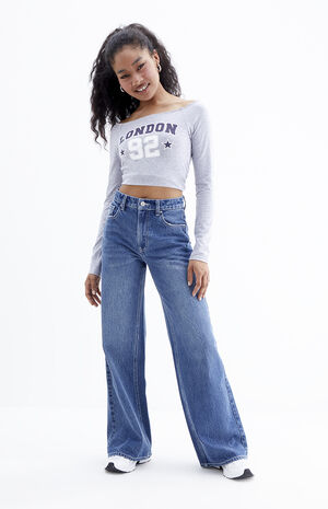 Nora Dark Indigo Wide Leg Jeans image number 2