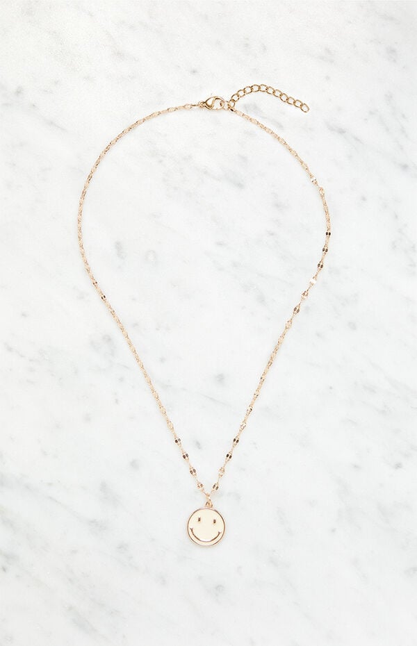 Gold Smiley Necklace