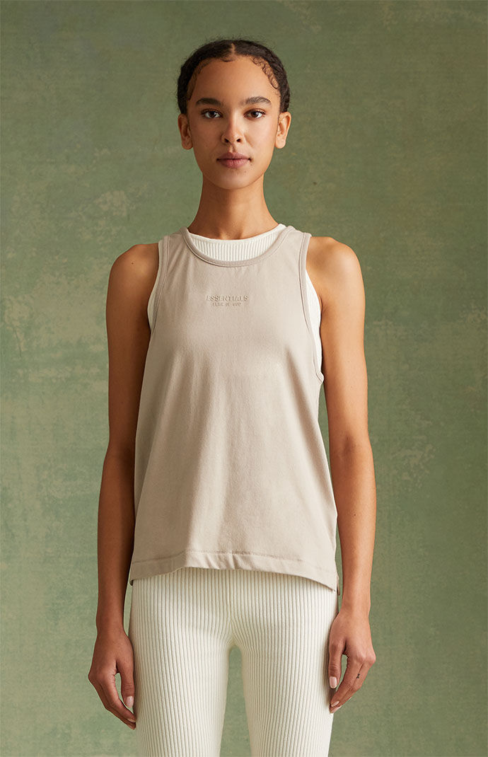 피어오브갓 에센셜 Fear of God Essentials Womens Silver Cloud Tank Top