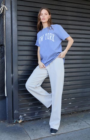 Dark Gray Penelope New York Oversized T-Shirt image number 4