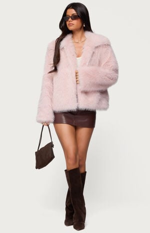 Noelle Oversized Faux Fur Jacket image number 5