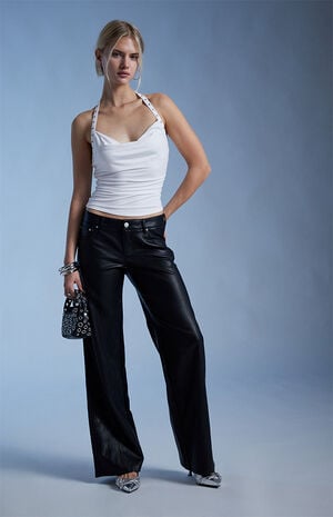 Studded Strap Halter Tank Top image number 1