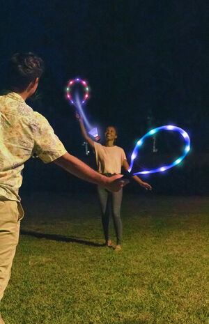 YardCandy Giant Illuminated LED Badminton Set image number 4