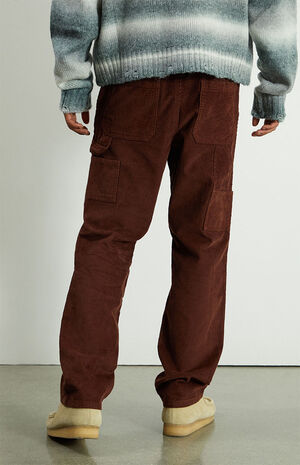 Brown Corduroy Drawstring Carpenter Pants image number 4