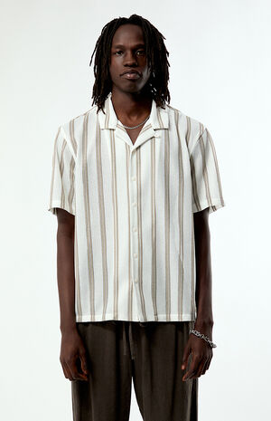 Whirl Weave Striped Camp Shirt image number 1