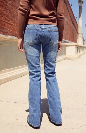 Medium Blue Brielle '90s Bootcut Low Rise Jeans image number 4