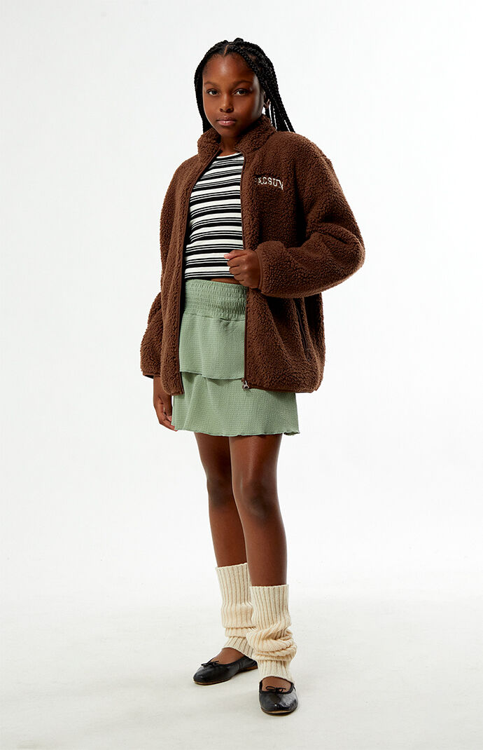 Pacsun Kids Brown Sherpa Jacket