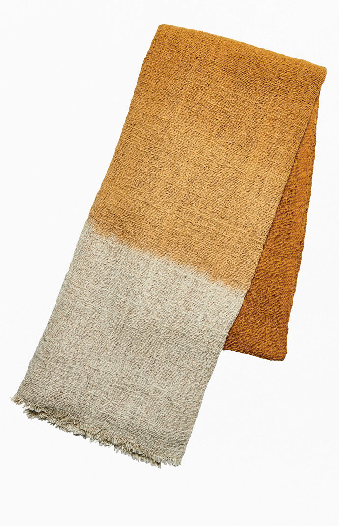 Ombre Plant-Dyed Cotton Throw Blanket