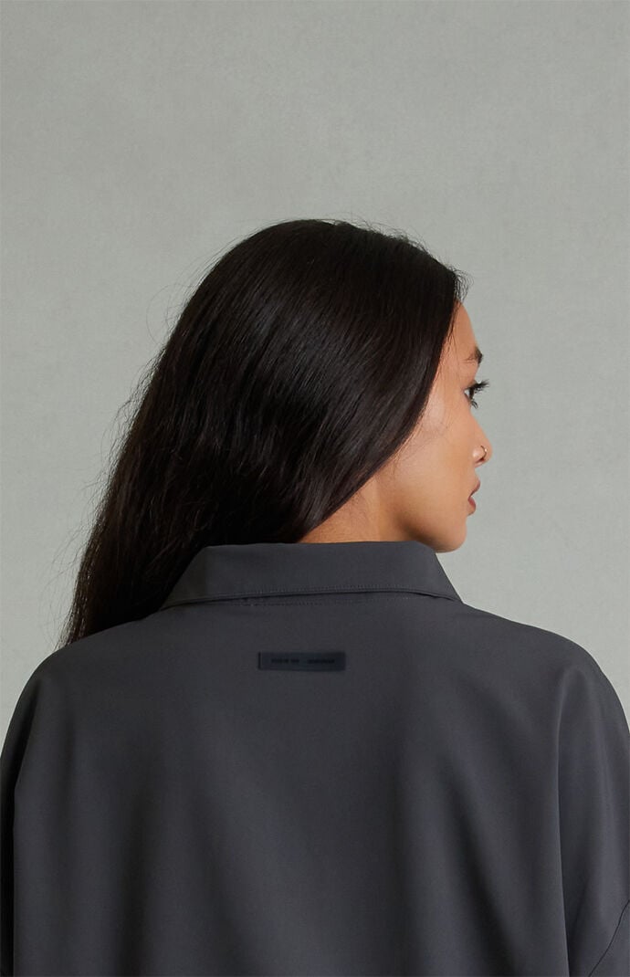 Fear of God ESSENTIALS Women's Iron Gray Classic Half Zip Sweatshirt