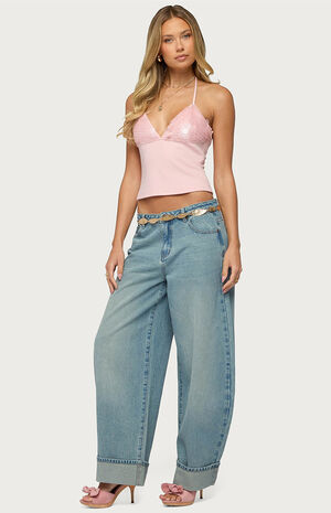 Katelyn Sequin Halter Top image number 4