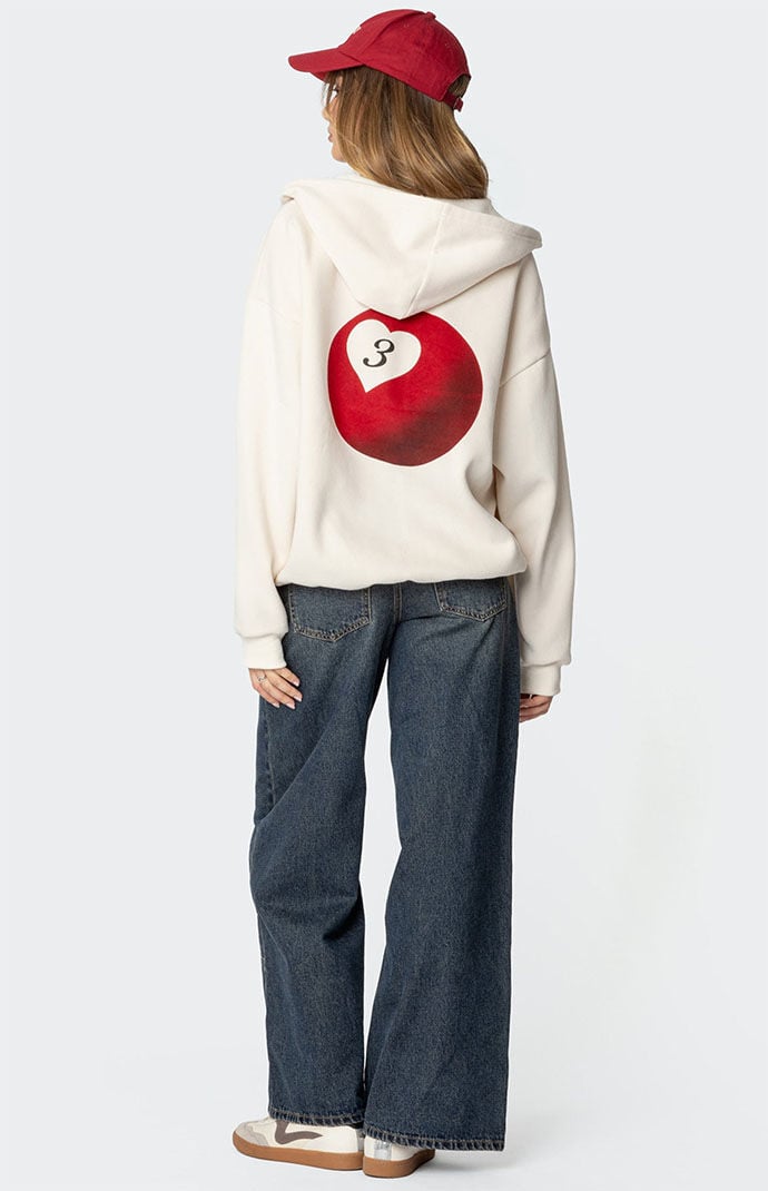 Edikted Magic 3 Oversized Zip Up Hoodie | Pacsun