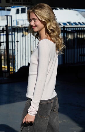 Pink Athelia Pointelle Cardigan image number 3