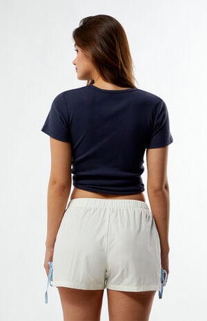 Side Stripe Bow Athletic Shorts image number 4