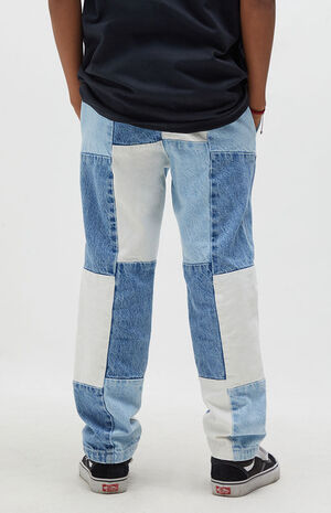 Patchwork Straight Leg Jeans image number 3
