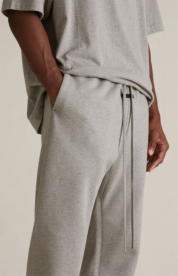Fear of God Essentials Dark Heather Oatmeal Fleece Sweatpants PacSun