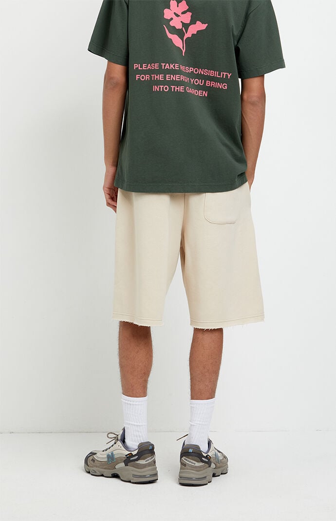 Pacsun Tan Fleece Volley Sweat Shorts