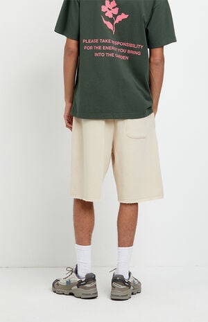 Tan Fleece Volley Sweat Shorts image number 4