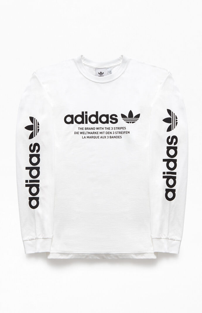 Adidas Linear Logo Long Sleeve T Shirt Pacsun