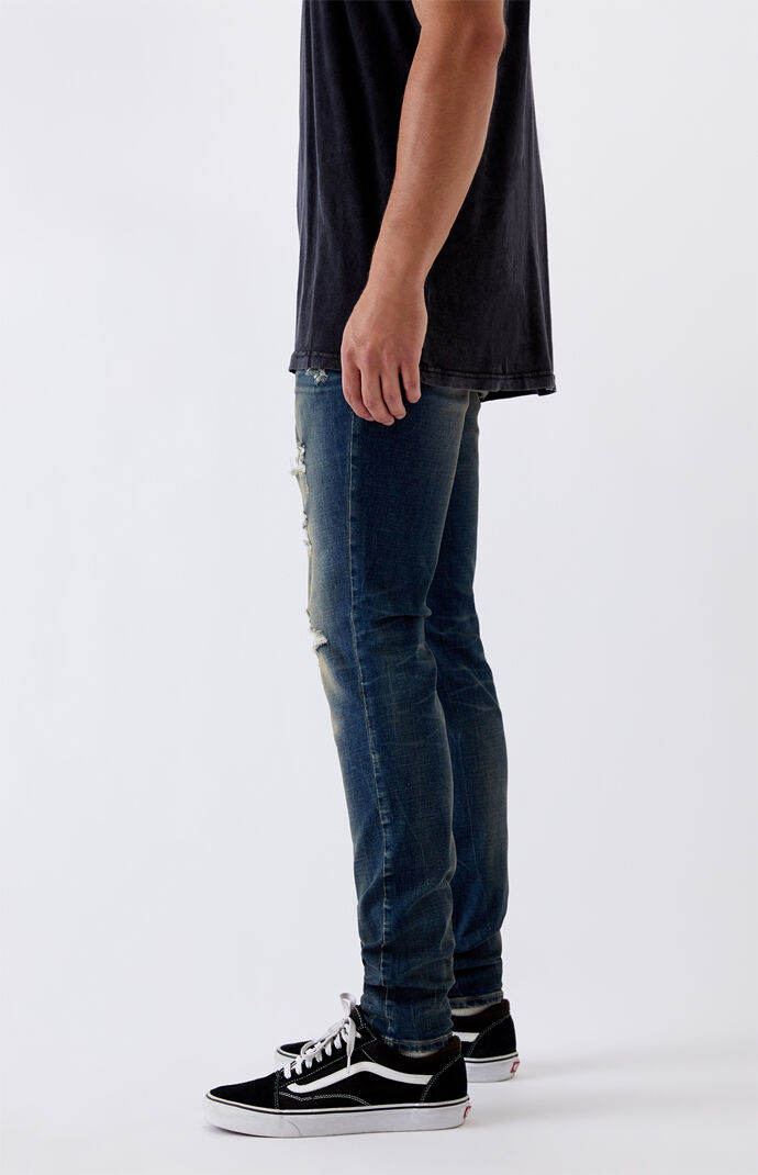 Medium Ripped Stacked Skinny Jeans