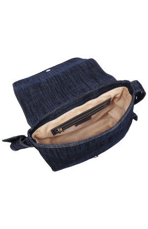 Varsity Logo Dark Denim Messenger Bag image number 6