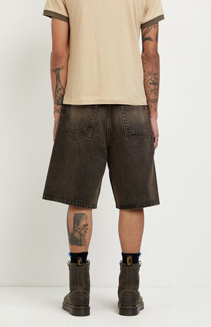 Parker Baggy Jean Shorts Brown image number 4